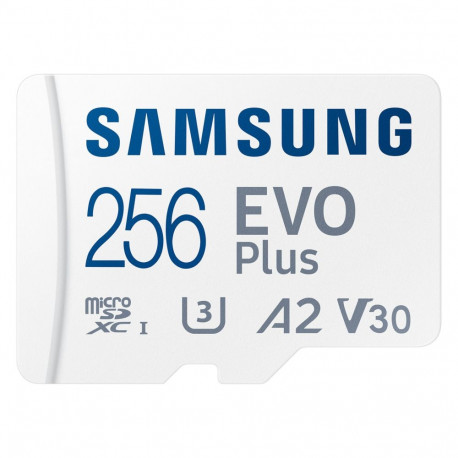 Samsung Evo Plus 256GB microsdxc UHS-I U3 mälukaart koos SD-adapteriga
