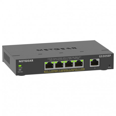 "5P Netgear Plus GS305EP-100PES - managed/POE+/63W"