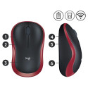 "Logitech M185 Wireless red"