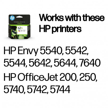 HP 62XL C2P07AE värviline tint