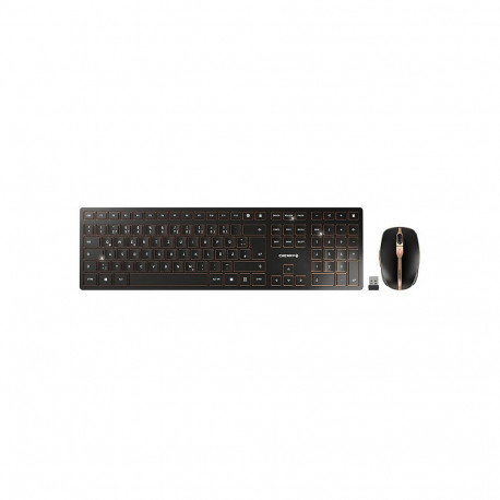 Cherry klaviatuur-hiirekomplekt DW 9100 Slim traadita QWERTZ DE, must