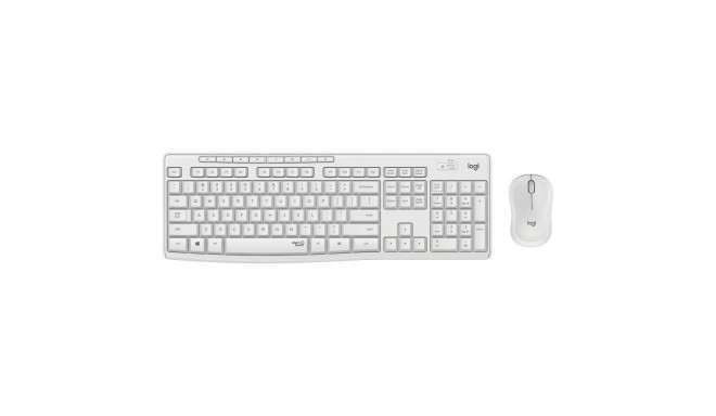 Logitech MK295 vaikne juhtmevaba komplekt valge QWERTZ DE