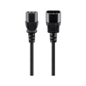 Extension Lead 0.5m with C13 socket and C14 plug,3x0.75mm², black