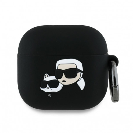 Karl Lagerfeld Karl Lagerfeld Silicone Karl&Chaupette Head 3D Case for AirPods 4 - Black