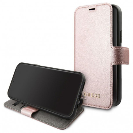 Guess Apple iPhone 12/12 Pro 6.1 Iridescent Book Case Pink