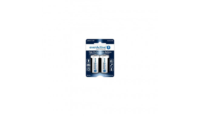 Aluseline patareid everActive Pro Alkaline LR14 C – blistrikaart – 2 tk