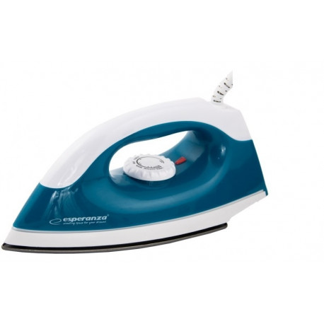 Esperanza TRAVEL IRON SMOOTHER kuivtriikraud mittekleepuv tallaplaat 1200 W sinine, valge