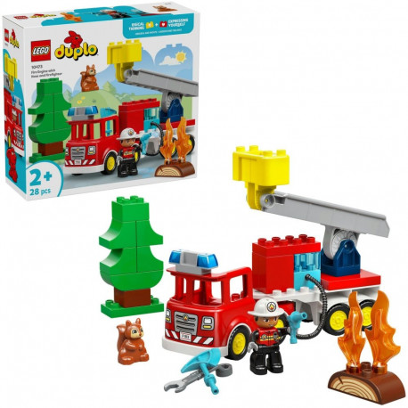 DUPLO tuletõrjeauto 10473 Town voolikuga ja tuletõrjujaga
