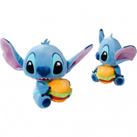 Simba Disney Stitch with Burger, 25 cm soft toy