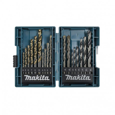 Metall- / Stein- / Holzbohrer-Satz B-49432 (blau, 18-teilig)
