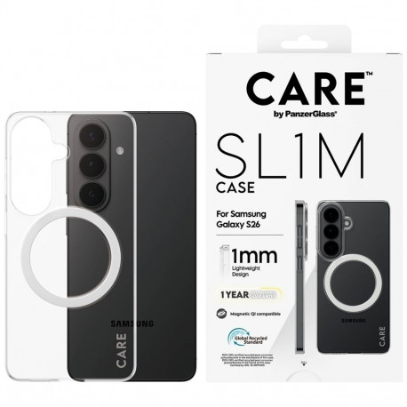 CARE by PanzerGlass SL1M Case for Samsung Galaxy S26 - Transparent