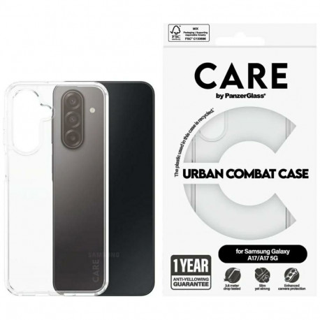 CARE by PanzerGlass Flagship Urban Combat Case for Samsung Galaxy M17 5G / A17 / A17 5G - Transparen