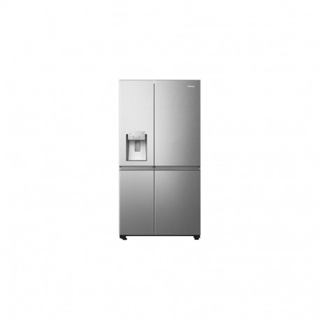 Hisense RS818N4TIC side-by-side refrigerator Freestanding 632 L Grey, Stainless steel