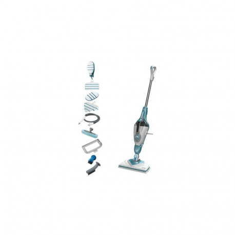 Black &amp; Decker BHSM166DSM steam cleaner Steam mop 0.5 L 1600 W Aqua colour, White