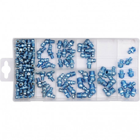 Yato YT-06888 Määrdetiplite komplekt, 110 tk, meetriline keere, 9 suurust, GRD