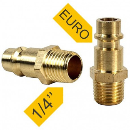 EURO-ühendus väliskeermega 1/4 ";(2 tk.) Powerplus
