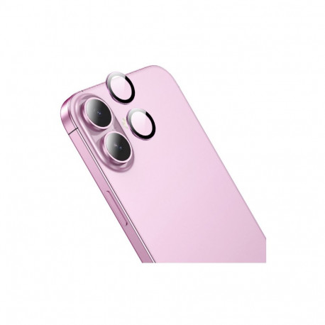 Kaamera kaitseklaas Hoco iPhone 16/16 Plus, ringid, roosa