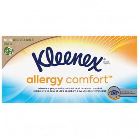 Salvrätikud kosmeetilised karbis 3-kihilised KLEENEX Box Allergy Comfort 56tk