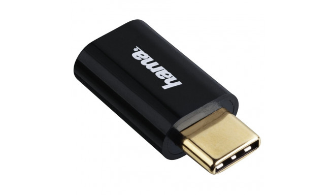 Adapter micro-USB - USB-C Hama USB2.0 USB-C Plug – Micro-USB-B Socket, 480 Mbit/s
