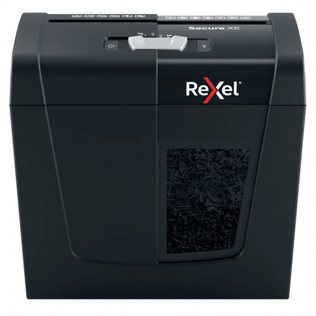 Paberipurustaja Rexel Secure X6 Cross Cut Paper Shredder P4 (4x40mm), 6-lehte, 10L paberikorv