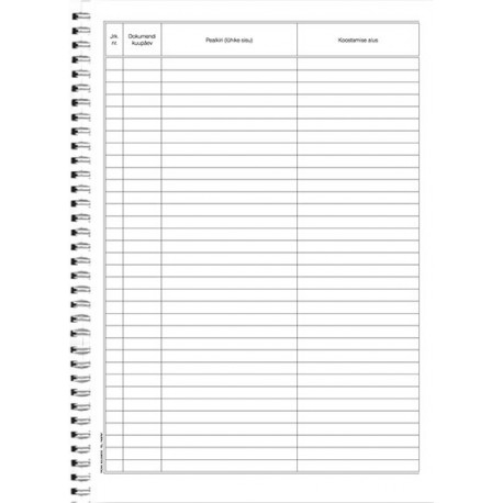 Registreerimise raamat A4 50lehte