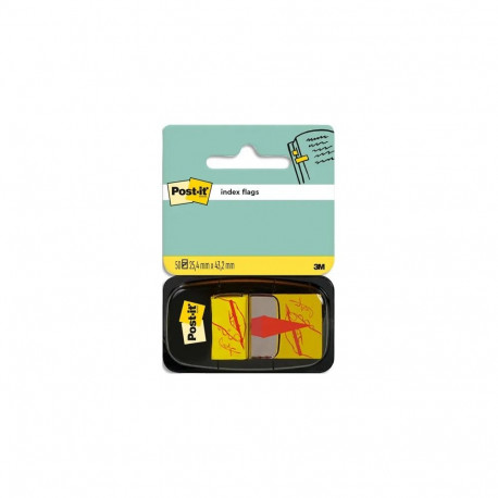 Järjehoidja Post-IT indeks, PP, 25x43mm, 50 tk, allkiri