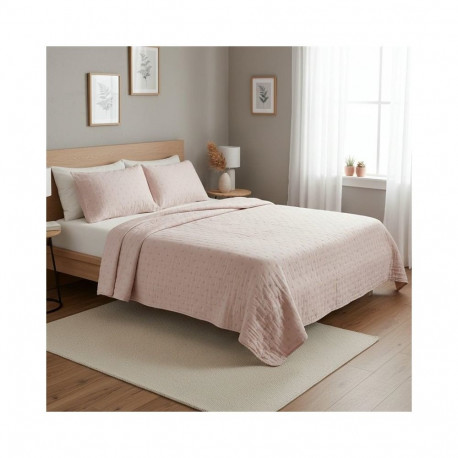 BEDSPREAD SOLID WASHED BEIGE 160X220CM