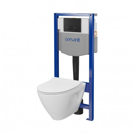 WC komplekt S701-756 raamiga + must matt nupp