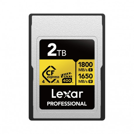 Lexar mälukaart CFexpress 4.0 Pro Gold VPG400/IP68 R1800/W1650/SW1400 (Type A) 2TB