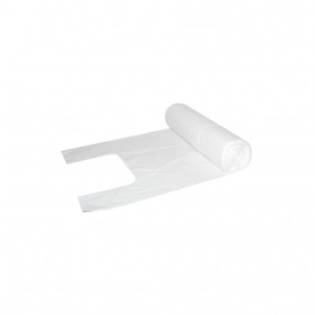 Prügikotid 30 L, 14 mic, 100 tk, rullis, sangadega, valge