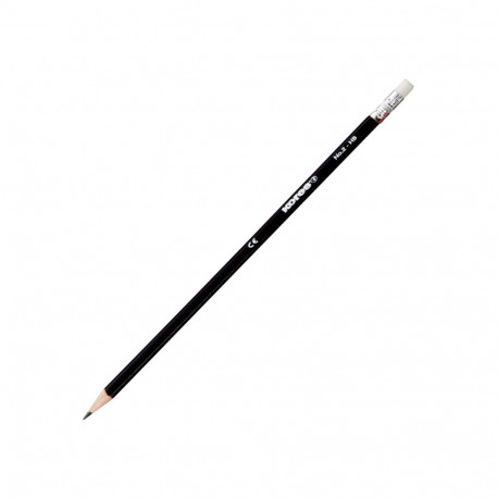 Harilik pliiats Kores Grafito HB kustutuskummiga (12 tk)