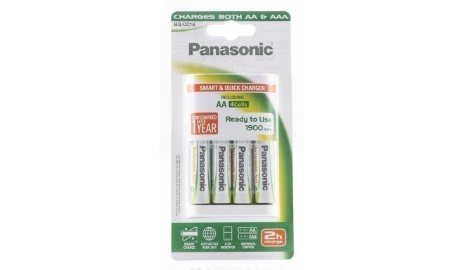 Panasonic battery charger BQ-CC16 + 4x1900