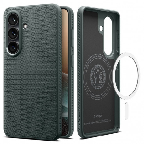Kaitseümbris Liquid Air (MagFit), Samsung Galaxy S26+, tumeroheline, Qi2/MagSafe ühilduv, Spigen