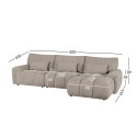 Corner sofa BARBARA RC, light brown