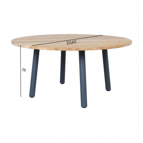 Table MARLINE D160xH76cm, teak