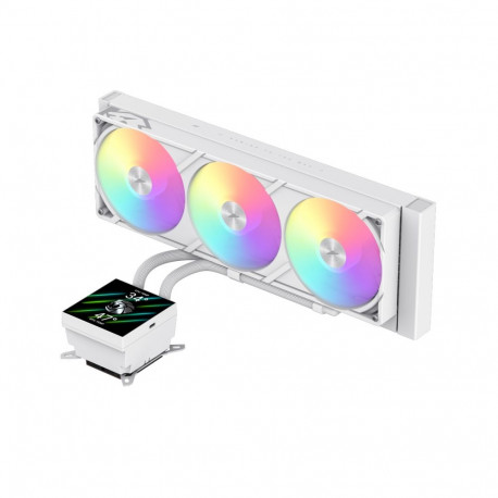 Gamemax CPU Liquid Cooler | GLACIER 360 LCD WH | White