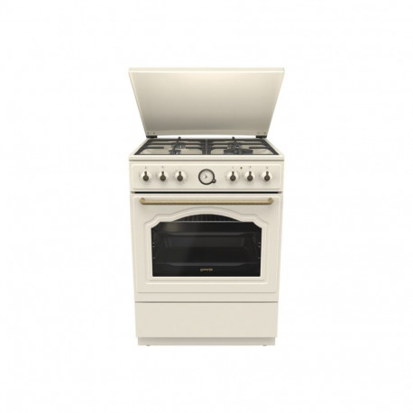 Gorenje GKS6C71CLI kuldne gaasiplaadi ja elektriahjuga pliit 60 cm 60 cm 71 L