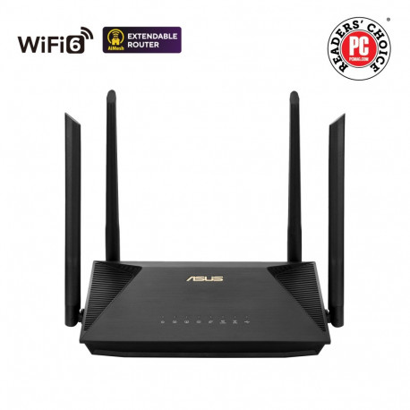 Wireless AX1800 Dual Band Gigabit Router | RT-AX53U | 1201+600 Mbit/s | Ethernet LAN (RJ-45) ports 4