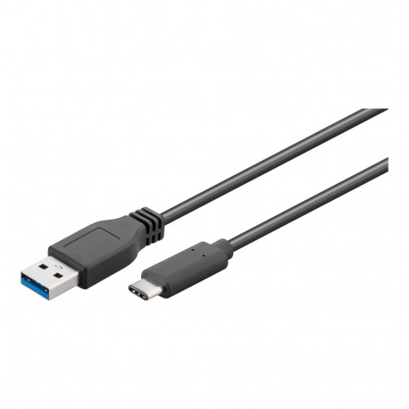 Goobay 71221 USB-C - USB A 3.0 kaabel, must, 2m