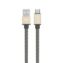 USB Cable - Allocacoc USB C Flat Gold 1.5m Charging Data Transfer Cable