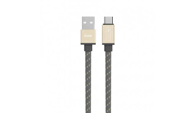 USB Cable - Allocacoc USB C Flat Gold 1.5m Charging Data Transfer Cable