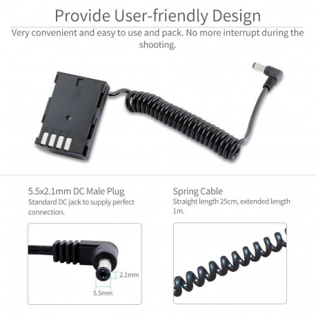 Battery - Feelworld FZ100 Dummy Battery A7III DC Power Adapter