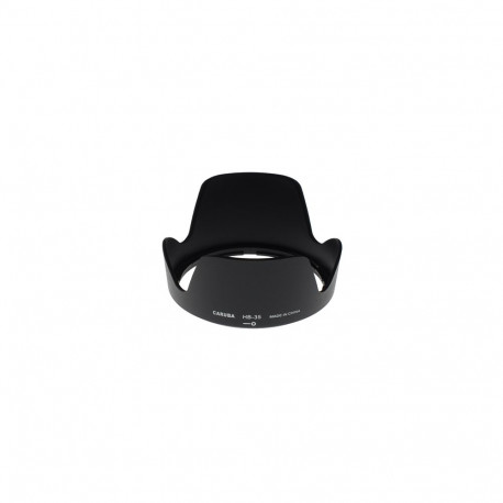Camera Lens Hood - Caruba HB 35 Black Compatible with Nikon Telezoom Lenses Black