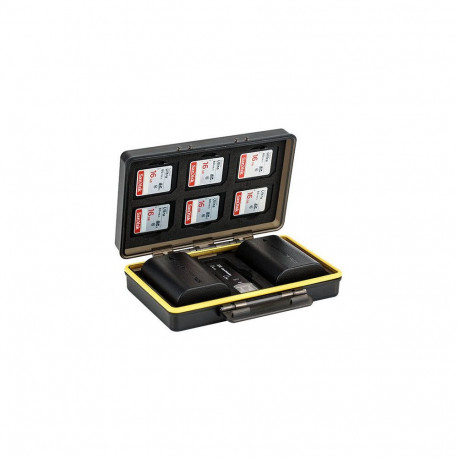 Case - JJC BC 3LPE6 Multi Functional Battery Case for Canon LP E6, 6 SD Cards