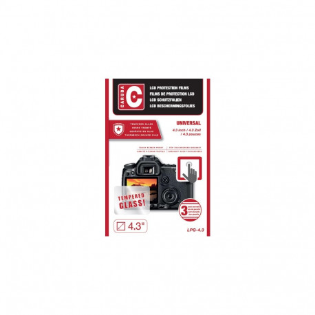 Camera Accessory - Caruba LCD Optical Glass Protector 4.3" 0.5mm Clear