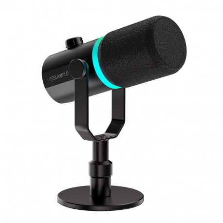 Microphone - Feelworld PM1 XS Dynamic XLR/USB-C with Headphone Jack Black