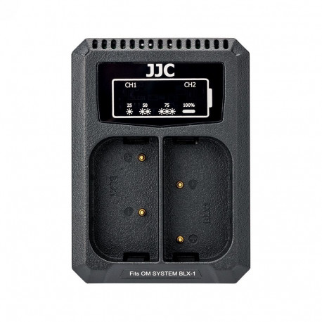 Battery Charger - JJC DCH BLX1 USB Dual Battery Charger (Olympus BCX 1, dual charging)