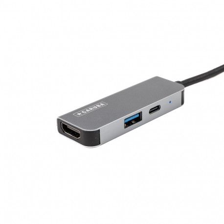 USB Hub - Caruba 3 in 1 USB C Hub PD, USB A 3.0, HDMI 4K/30Hz