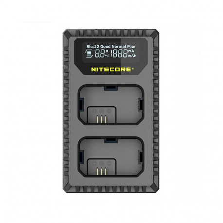 Charger - Nitecore USN1 Dual Charger for Sony NP FW50 Batteries, LCD Display