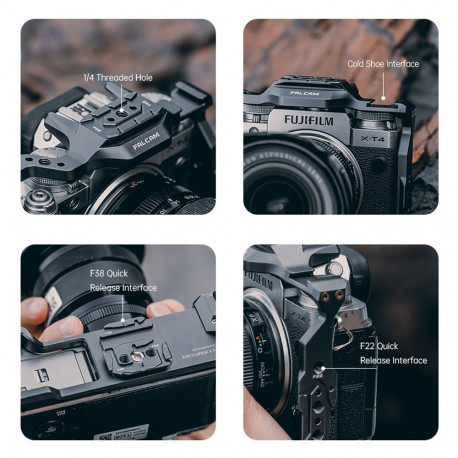 Camera Cage - Falcam 2733 Quick Release for Fujifilm X T4, Aluminum